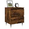 Elegant Smoked Oak Bedside Cabinet - 40x35x50 cm