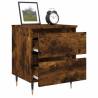 Elegant Smoked Oak Bedside Cabinet - 40x35x50 cm