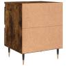 Elegant Smoked Oak Bedside Cabinet - 40x35x50 cm