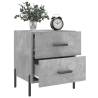 Concrete Grey Bedside Cabinet - Modern Charm & Storage