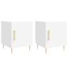 Modern White Bedside Cabinets - 2 pcs - 40x40x50 cm