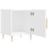 Modern White Bedside Cabinets - 2 pcs - 40x40x50 cm