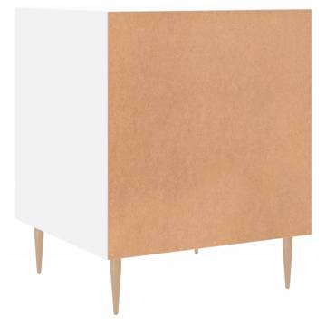 Modern White Bedside Cabinets - 2 pcs - 40x40x50 cm