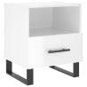 Stylish High Gloss White Bedside Cabinet - 40x35x47.5 cm