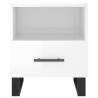 Stylish High Gloss White Bedside Cabinet - 40x35x47.5 cm