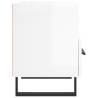 Stylish High Gloss White Bedside Cabinet - 40x35x47.5 cm