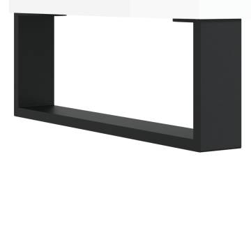 Stylish High Gloss White Bedside Cabinet - 40x35x47.5 cm