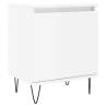 High Gloss White Bedside Cabinet - 40x30x50 cm | Hipo Market