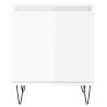 High Gloss White Bedside Cabinet - 40x30x50 cm | Hipo Market