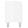 High Gloss White Bedside Cabinet - 40x30x50 cm | Hipo Market