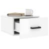 High Gloss White Wall-mounted Bedside Cabinets - 2 pcs