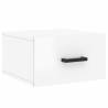 High Gloss White Wall-mounted Bedside Cabinets - 2 pcs