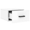 High Gloss White Wall-mounted Bedside Cabinets - 2 pcs