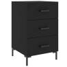 Stylish Black Bedside Cabinet - 40x40x66 cm - Hipomarket