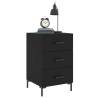 Stylish Black Bedside Cabinet - 40x40x66 cm - Hipomarket