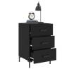 Stylish Black Bedside Cabinet - 40x40x66 cm - Hipomarket