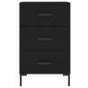 Stylish Black Bedside Cabinet - 40x40x66 cm - Hipomarket