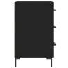 Stylish Black Bedside Cabinet - 40x40x66 cm - Hipomarket