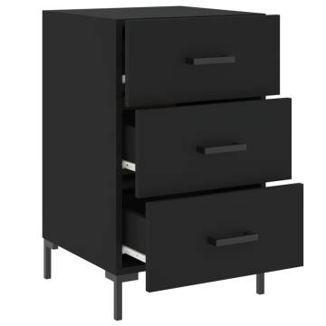 Stylish Black Bedside Cabinet - 40x40x66 cm - Hipomarket