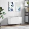 High Gloss White Record Cabinet - Stylish Storage Solution