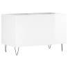 High Gloss White Record Cabinet - Stylish Storage Solution