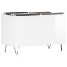 High Gloss White Record Cabinet - Stylish Storage Solution