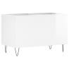 High Gloss White Record Cabinet - Stylish Storage Solution