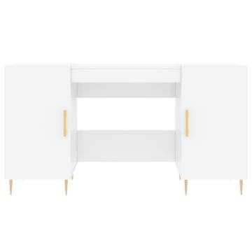 High Gloss White Desk 140x50 cm - Stylish & Practical Furniture