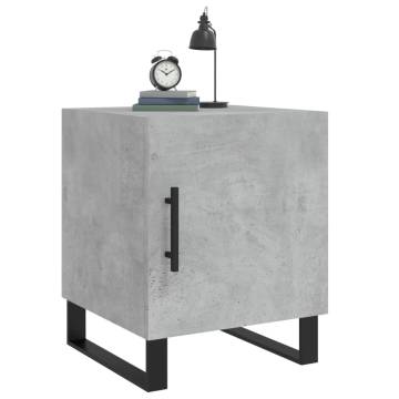 Buy 2 pcs Concrete Grey Bedside Cabinets | Modern Storage Solution