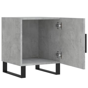 Buy 2 pcs Concrete Grey Bedside Cabinets | Modern Storage Solution