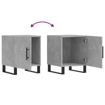 Buy 2 pcs Concrete Grey Bedside Cabinets | Modern Storage Solution