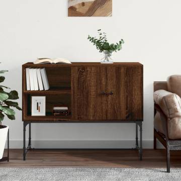 Industrial Brown Oak Sideboard - 100x40x79.5 cm