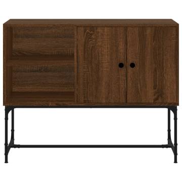 Industrial Brown Oak Sideboard - 100x40x79.5 cm