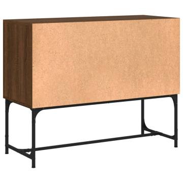 Industrial Brown Oak Sideboard - 100x40x79.5 cm