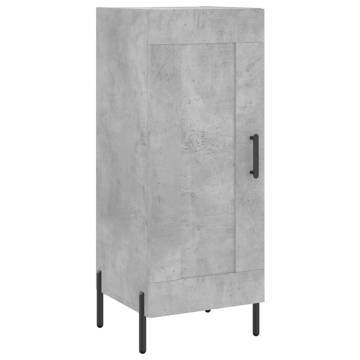 Stylish Highboard in Concrete Grey - 34.5x34x180 cm