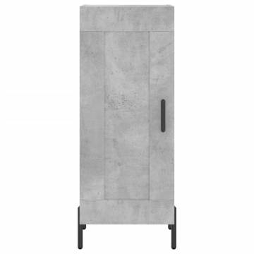 Stylish Highboard in Concrete Grey - 34.5x34x180 cm