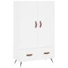 Elegant Highboard in White - 69.5x31x115 cm - Engineered Wood