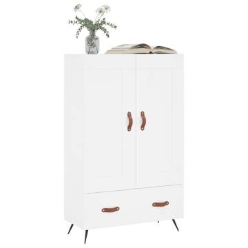 Elegant Highboard in White - 69.5x31x115 cm - Engineered Wood