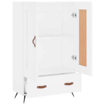 Elegant Highboard in White - 69.5x31x115 cm - Engineered Wood