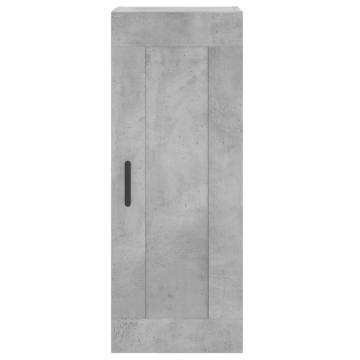 Stylish Highboard in Concrete Grey - 34.5x34x180 cm