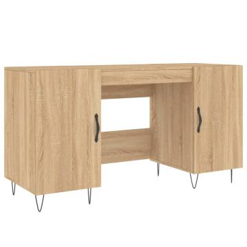 Desk Sonoma Oak 140x50 cm - Elegant Engineered Wood Desk