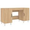 Desk Sonoma Oak 140x50 cm - Elegant Engineered Wood Desk