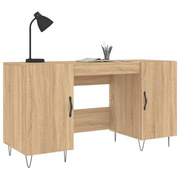 Desk Sonoma Oak 140x50 cm - Elegant Engineered Wood Desk