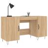 Desk Sonoma Oak 140x50 cm - Elegant Engineered Wood Desk