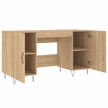 Desk Sonoma Oak 140x50 cm - Elegant Engineered Wood Desk