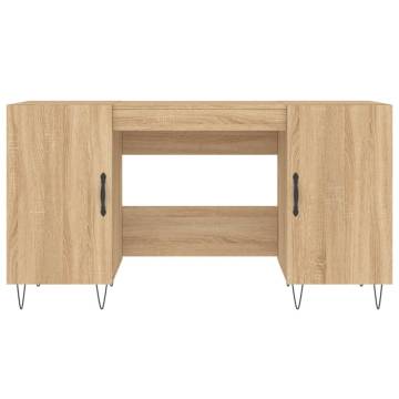 Desk Sonoma Oak 140x50 cm - Elegant Engineered Wood Desk