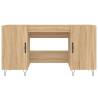 Desk Sonoma Oak 140x50 cm - Elegant Engineered Wood Desk