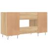 Desk Sonoma Oak 140x50 cm - Elegant Engineered Wood Desk