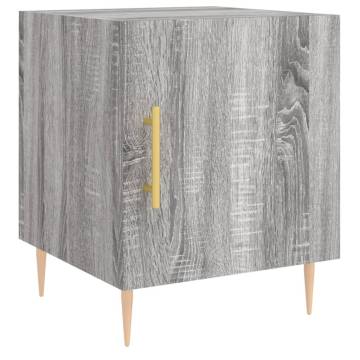 Stylish Grey Sonoma Bedside Cabinet - 40x40x50 cm