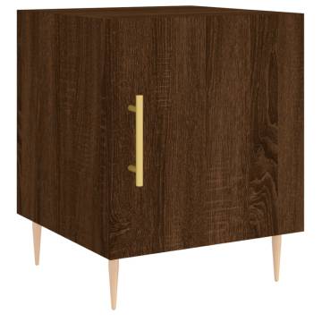 Bedside Cabinet Brown Oak - Modern Storage Solution | HipoMarket